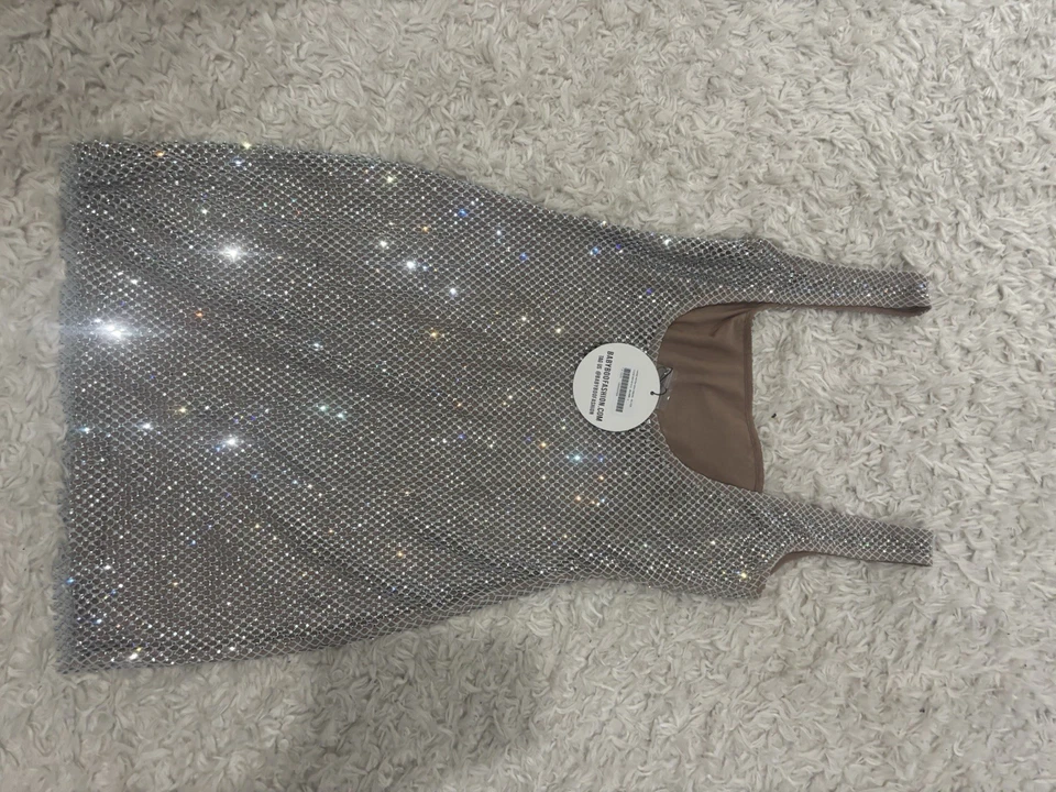 baby boo petra mini vestido plateado Foto 2 de 4