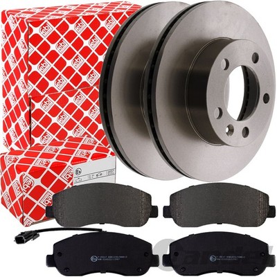 FEBI BREMSSCHEIBEN Ø302mm + BELÄGE VORNE für OPEL MOVANO B RENAULT MASTER III