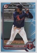 2022 Bowman Prospects Sky Blue Border 405/499 Carlos Aguiar #BP-1 0cz0