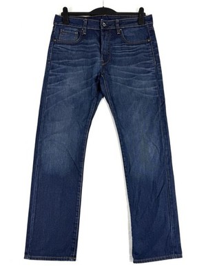 G-Star RAW 3301 Straight Jeans Herren W33 L32 Blau Denim Comfort Hose