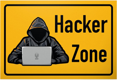 Hacker Zone - Schild 30 x 20 cm - Gamer Geschenk Jugendlicher Teenager Dekoratio