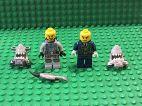 Lot 2 LEGO Ninjago Movie Minifigures Shark Army General Great White 70631 SG46