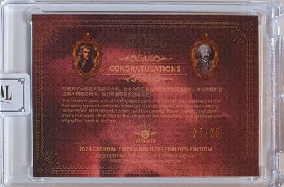 2024 Eternal Isaac Newton Albert Einstein #RELICS RED /25