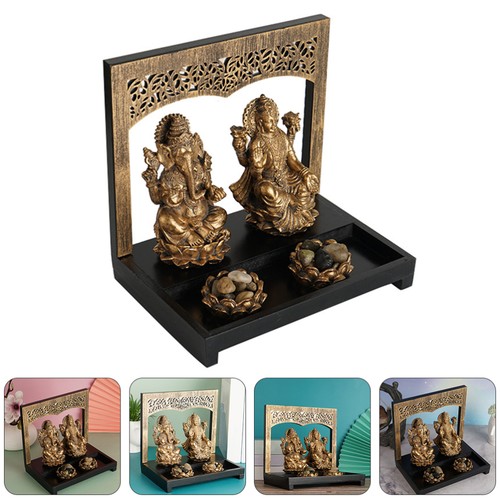 Buddha Statue Candlestick Ornament Resin Decoration Buddhas Desktop - Picture 10 of 12