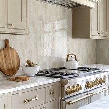 10PCS 12x12 Thicker Kitchen Bathroom Beige White Backsplash Tiles Sticker