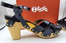 Flogg Fain Black Patent Sandals Size 8 New in Box READ