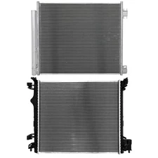 Radiator + AC Condenser Cooling Kit Aluminum For 2017-2019 Nissan Rogue Sport
