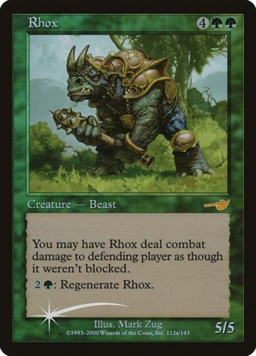Rhox -Foil Medium Play MTG Starter 2000