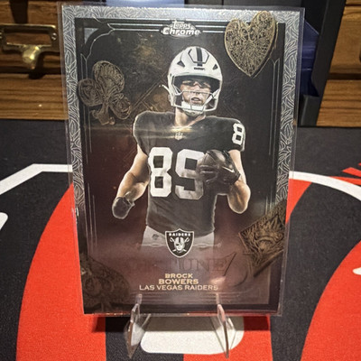 Topps 2025 Topps Chrome Fortune 15 Insert Brock Bowers #F15-8 Raiders