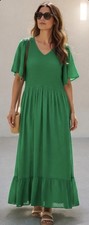 Millers Plus Size Tree Green Textured Summer Maxi Dress AU20 US16 Brand New