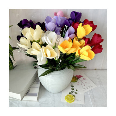 Kunststoff Tulpe Kunstblumen für Hochzeit Home Office Tischplatte Display