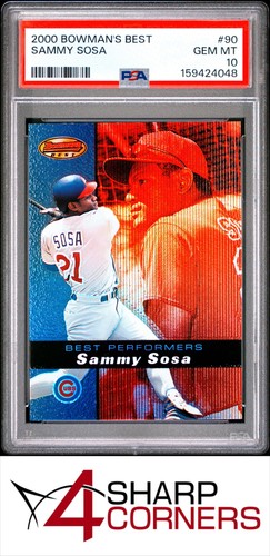 2000 BOWMAN'S BEST #90 SAMMY SOSA CUBS PSA 10