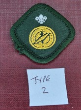 UK GB Proficiency - Explorer Scout Badge 1981 to 1991 (Smooth White Back)