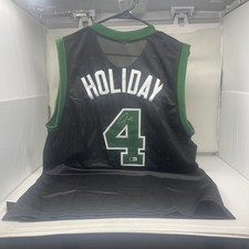 Jrue Holiday Auto Boston Celtics Jersey Beckett COA BR81085