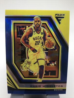 2022-23 Panini Flux Blue Prizm /99 Khris Middleton #1 Milwaukee Bucks