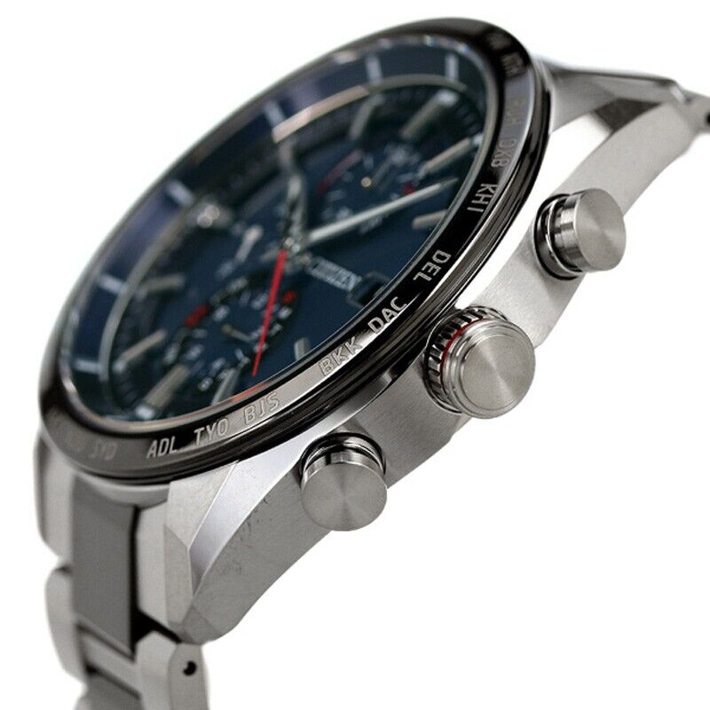 Citizen Attesa AT8186-51L Blue Dial Eco-Drive Radio Titanium Citizen Attesa AT8186-51L Blue Dial Eco-Drive Radio Titanium