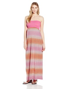 hot pink maternity maxi dress