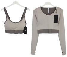 VITALITY The Nova Seamless Set Women's SMALL Cropped Top  Sports Bra 2in1