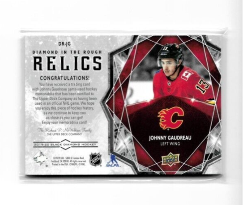 2019-20 Black Diamond Diamond in the Rough Relics #DRJG Johnny Gaudreau ref.364 - Picture 2 of 3
