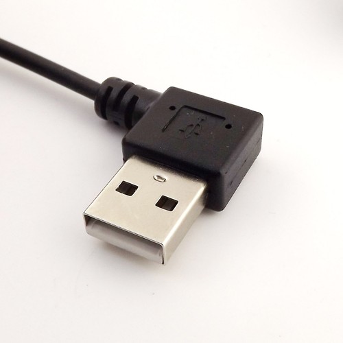 5ft Spiral Coiled Right Angled USB 2.0 Type B Male to USB A Male Adapter Cable - Picture 4 of 5