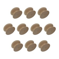 Pack of 10 Large 53mm (2"+) Beech Antique Style Knobs Drilled Wooden A53BVKAD