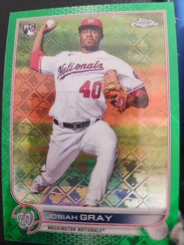 Josiah Gray /99 RC Green Refractor 2022 Topps Chrome Logofractor #51 