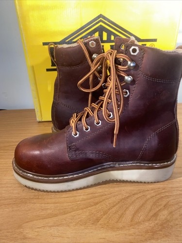 Botas de trabajo Bonanza unisex de 8"" punta borgoña suave resistentes al aceite para hombre 5 mujeres 7 - Imagen 7 de 21