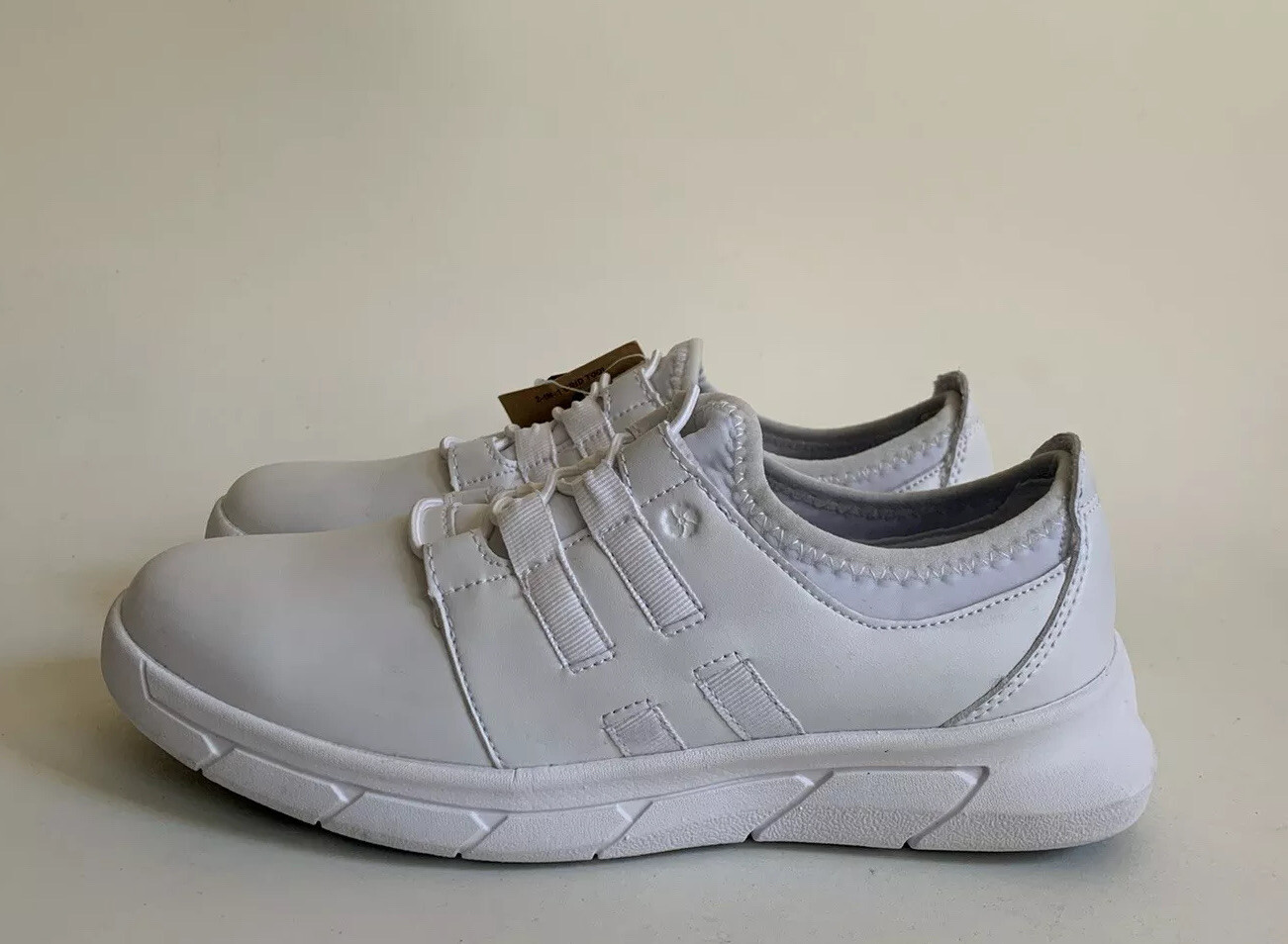 Shoes for Crew Lila X Women's White Slip On Slip Resistant Work Shoes