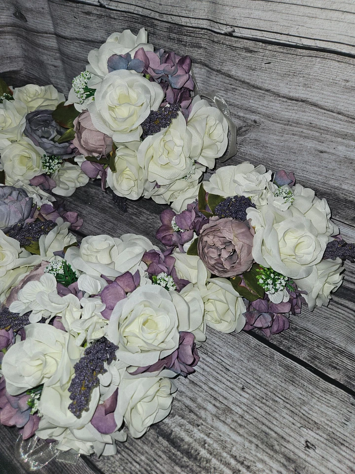 5 Centros de Mesa de Boda, Centro de Recepción Floral, Estilo Vintage, Púrpura Foto 4 de 4