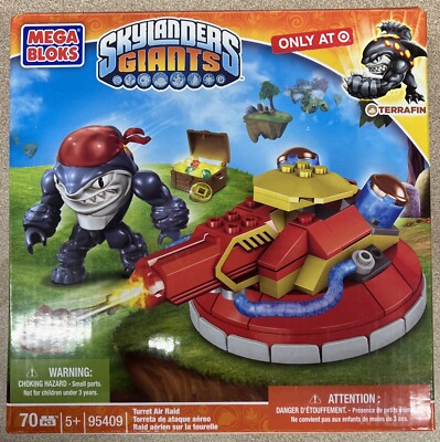 Mega Bloks Skylanders Giants Terrafin Turret Air Raid Set Of 70 Pieces 95409