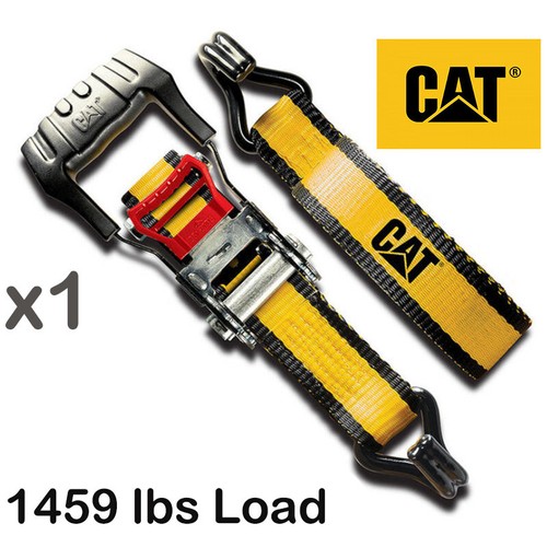 1 x CAT Heavy Duty Ratchet Strap - 2000lbs Load, Tie Downs - Picture 1 of 3