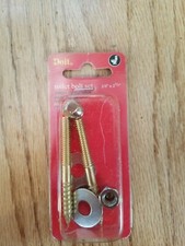 TOILET BOLT SET 1/4" x 2 1/2" Brass plated Do It 414689 NEW