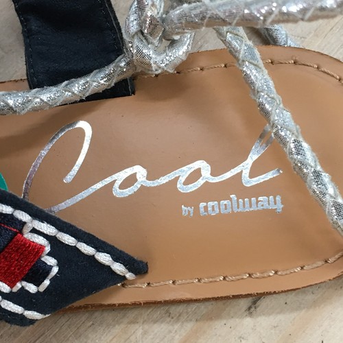 Sandalias Cool by Coolway para mujer 8 gladiador azul tela gancho y lazo corbata cómoda - Imagen 13 de 16