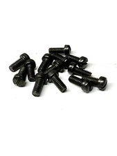 (100) 8-32 x 3/8" Slotted Fillister head Narrow machine screw 8/32 Black Oxide 
