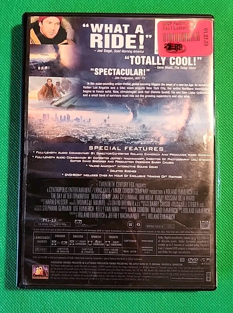 The Day After Tomorrow (DVD, 2004) Widescreen 24543135548| eBay