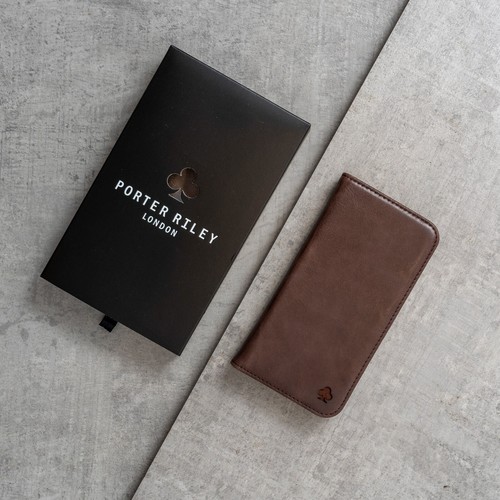 PORTER RILEY - Samsung Galaxy S21 Plus Genuine Leather Stand / Wallet Case - Picture 11 of 13