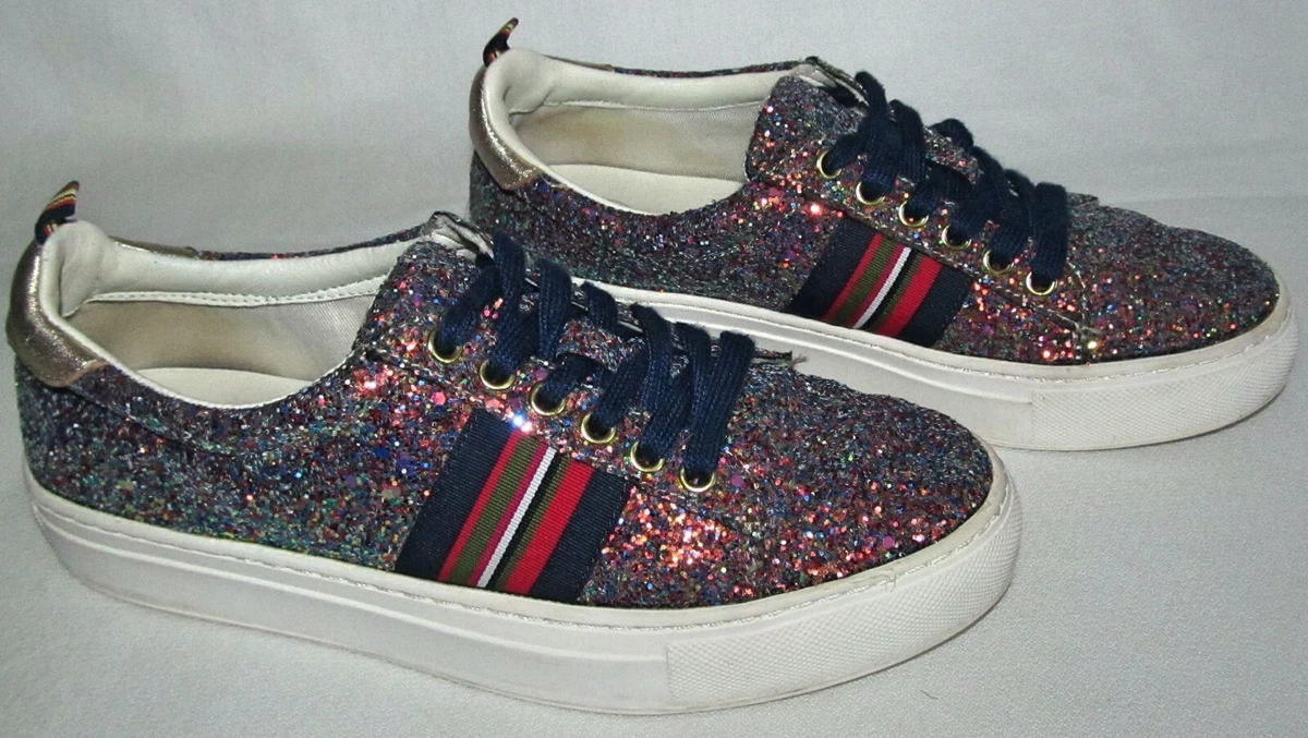 Glitter striped platform best sale sneakers