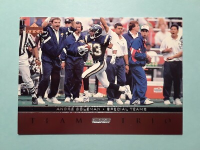 1996 Upper Deck Team Trio Andre Coleman #TT37 SAN DIEGO CHARGERS NFL Football 37