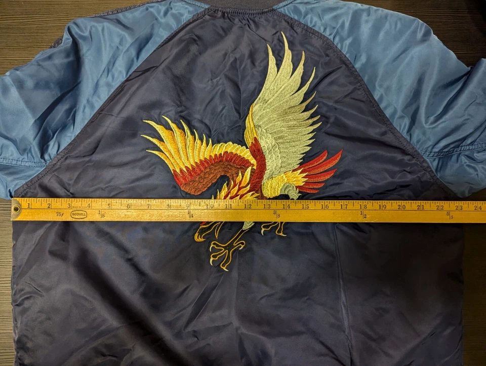 Chaqueta Bomber The Gap Edición Limitada Bordada Águila Talla Grande Foto 4 de 4