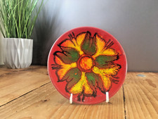 MID CENTURY POOLE POTTERY 50'S ABSTRACT FLOWER DELPHIS 49 PIN DISH PLATE RETRO