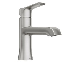 MOEN Liso 84540SRN Single Handle Single Hole Bathroom Faucet in Spot Resist