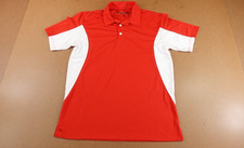 Unitex Dirext Adult Medium Red White Short Sleeve Uniform Polo Shirt New