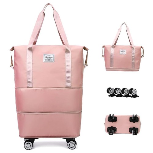 26Inch Large Expandable Wheeled Duffle Bag Foldable Rolling Travel Suitcase - Picture 51 of 64