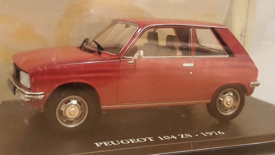 PEUGEOT 104 ZS 1976 1/24 - CON TECA E BLISTER SIGILLATO - MODELLINO AUTO VINTAGE - Immagine 2 di 4