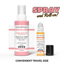 10ml. Roll On bottle and Fragrance Body Spray Mist Long-Lasting Scented Perfume