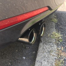 2pcs Exhaust Tips for BMW 5-Series F10 F18 M Tag Stainless Steel Muffler Pipe