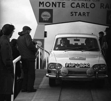 Simo Lampinen and Jyrki Ahava Triumph 2000 at the start 1966 Old Photo