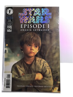 VTG 1999 STAR WARS Episode 1 Anakin Skywalker Dynamic Forces SIGNED #824 Sealed