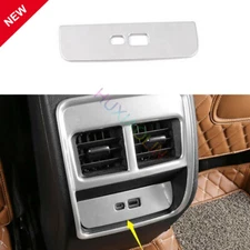 For Cadillac XT4 2019-2022 Silver Steel Rear USB Socket Switch Cover Trim 1PCS