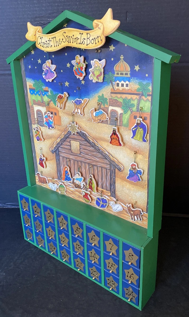 Wood Nativity Advent Calendar